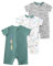 amropi Gestreifte Strampler Baby Mädchen Jungen 3er-Pack Kurzarm Schlafstrampler Schlafanzug 12-18 Monate, Stil05