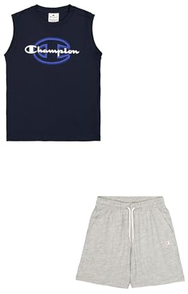 Champion Jungen Legacy Boy-Graphic Sleeveless Crewneck Set, Blue (BS501), 98