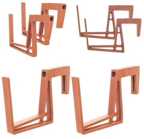 KADAX Supporto per fioriera da balcone in plastica, senza fori, ganci regolabili e supporto per fioriera, supporto per balcone (set da 2 pezzi)