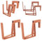KADAX Balkonkastenhalter aus Plastik, Blumenkastenhalterung ohne Bohren, verstellbare Haken und Halter für Blumenkasten, Balkonkasten Halterung für Balkon (Ziegelrot 2-er Set)