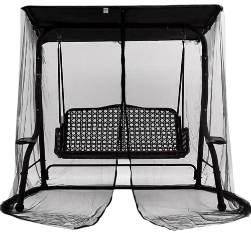 Moskitonetz für Hollywoodschaukel, Outdoor Gartenschaukel Sonnenschirme Insektenschutz, 205 x 125 x 205 cm