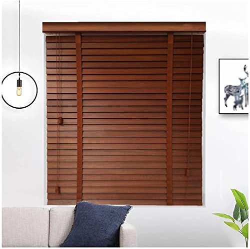 Horizontal Venetian Blinds, 60/80/100/120/140cm Solid Wood Window Blinds, Wooden Venetian Blinds, Blackout Blinds, Day and Night Roller Shades,WxH-140x200cm/55 x 79in