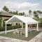 Thanaddo Partyzelt 4 x 6 m, Pavillon mit abnehmbaren Seitenwänden, Pavillon Zelt Gartenpavillon Festzelt Gartenzelt, Weiß