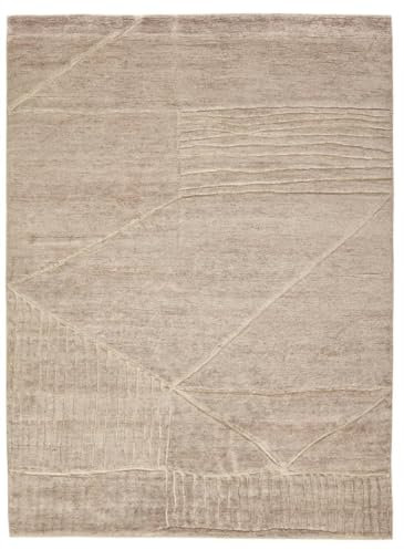 Nain Trading Scenery Handgeknüpfter moderner Orientteppich, Design-Teppich, Wolle, Indien, 59 x 91 cm