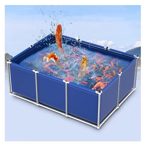 Cisterna de lona para estanque de peces, acuicultura, grande, resistente a la intemperie, piscina para piscicultura al aire libre (1,5 x 1 x 0,5 m)