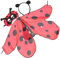 DEARMAMY 1 Satz Stirnband-Halloween-Kostüm Ladybug Kostümzubehör Ladybug Kopfschmuck Damenkostüm Frauen-Kit Marienkäfer-Kostüm Marienkäferflügel für Polyester (Polyester)