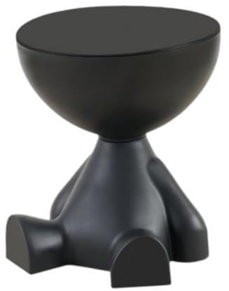 Pitycbo Beistelltisch runder Couchtisch mit Ablagefläche, kreativer Couchtisch klein für Wohnzimmer, Wohnzimmertisch, Nachttisch modern Sofatisch tragbar für Schlafzimmer Couch und Sofa, Schwarz