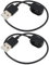 EMSea 2pcs USB Headset Replacement Charging Cable Charge Adapter Compatible with Plantronics Voyager Legend Headset Black (27cm) 5V/1A