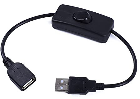 Qsvbeeqj 30 cm USB Kabel Mit Schalter EIN/Aus Kabelverlängerungs Toggle Adapter Für USB Lampen Lüfter Netzteil Leitung Langlebig