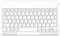 EasyAcc Bluetooth Keyboard, Ultra-Slim Wireless Keyboard UK Layout Quiet Portable Design with Built-in Rechargeable Battery for iOS, Mac, iPad, Windows and Android, White