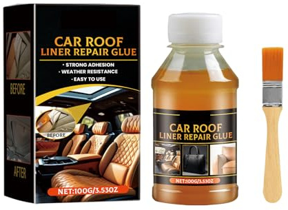 Colle de Réparation pour Ciel de Toit de Voiture,Colle de Ciel de Toit de Voiture,Durable et Stable,Adapté Plafonds de Voiture,Canapés,Cuir 100g