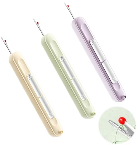Aihoom 3pcs Enhebrador de Agujas y Descosedor Multifuncional – Set Automático para Máquina de Coser y Coser a Mano, Ideal para Costura, Proyectos DIY y Personas Mayores