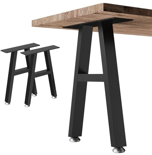 OUTBROS Bankbeine Bankgestell 2 Set T Form Möbelfüße | Outdoor DIY Tischbeine Bis 300kg für Couchtisch Sitzbank Schreibtisch Esstisch B30 x H41.5 cm