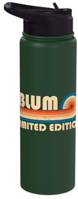 Blum Retro 70s 80s Sunset Stripe Stainless Steel Insulated Water Bottle