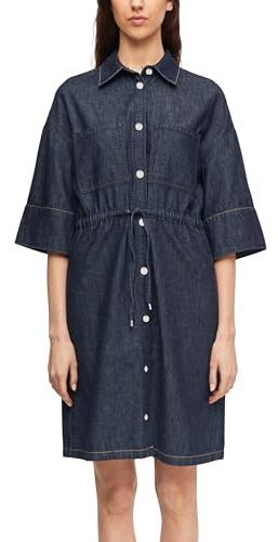 Comma Leichtes Denimkleid mit Knopfleiste