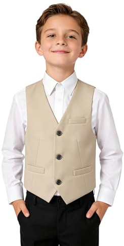 LOLANTA Ceremonial Vest Helt Fodrad för Pojke – Bröllop, Konfirmation, 12-13 ans