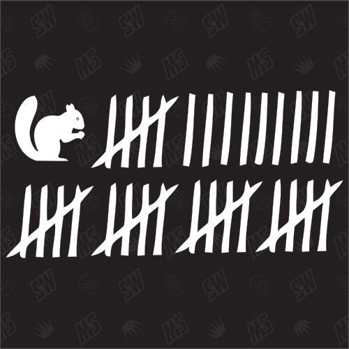Eichhörnchen Strichliste - Sticker