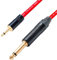 Mono Mini Jack to Mono Jack Lead. 3.5mm Mini jack to 6mm Jack Cable. Guitar. (2m, Red)