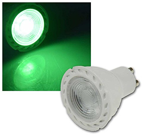 3er Pack LED Strahler GU10 LDS-50, Lichtfarbe grün, 230V/5W
