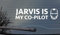 Aufkleber Jarvis is my co-pilot für Auto und Motorrad (weiß)