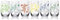 Sendez Lot de 6 verres à long drink 320 ml avec papillons multicolores