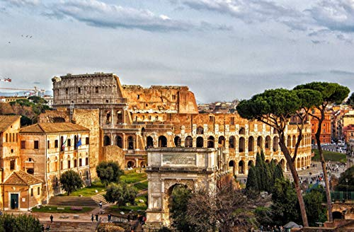 hansepuzzle 61627 - Forum Romanum Puzzle 500 Teile | Reisen Puzzle mit hochwertiger Puzzle Aufbewahrung: Kartonbox und wiederverschließbarem Beutel | Puzzle-Maße: 46 x 30 cm
