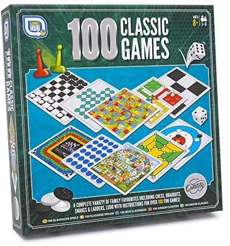Grafix Classic Edition Family Board Games Age 3+ - Chess, Ludo, Snakes & Ladders, Matchstick - 2 Players - Ages 8+