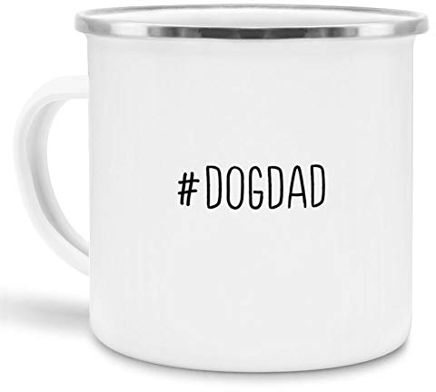 Tassendruck Hashtag-Emaille #dogdad - Cool/Modern/Lustig/Geschenk-Idee/Emaille groß