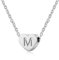 AFSTALR Kette mit Buchstabe M Silber Kette Damen Herz Initialschmuck für Frauen Thanksgiving Weihnachten Schmuck Geschenk