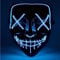TK Gruppe Timo Klingler 5x LED Grusel Maske blau - wie aus Purge für Halloween als Kostüm für Herren & Damen