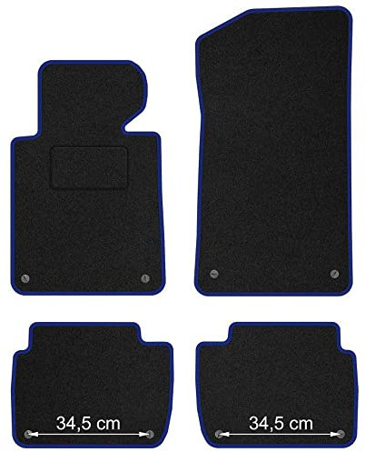 MOTOS Velours-Fußmatten für BMW 3er E46 1998-2004 - Standard, Gewebt, Blau - Erleben Sie Neuen Fahrkomfort Mit Einem Auto Fußmatten Satz