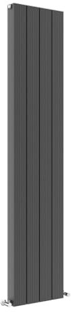 Sovereign Anthracite Aluminium Designer Radiators Central Heating Heater Vertical Double Panel - 375 x 1800mm