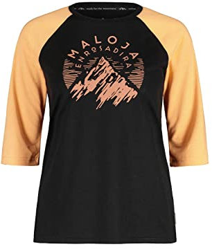 Maloja Damen Himbeerem Wander-Shirt, Mondlos/Mehrfarbig, Medium