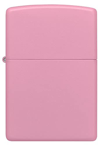 Zippo Sturmfeuerzeug - Pink Matte mit seitlicher Flammengravur - Nachfüllbar - Wiederverwendbar - Windfestes Design - Geschenkbox - Made in USA - Amazon Exclusive