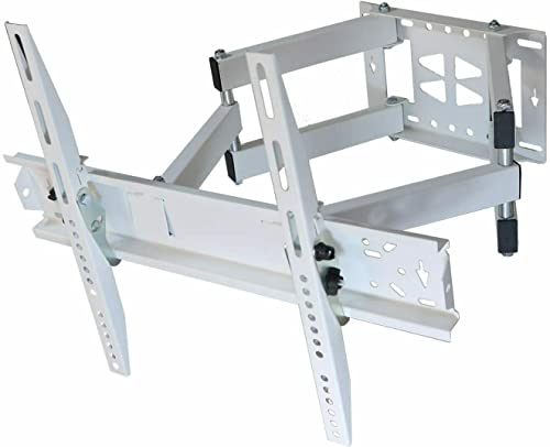 Vontech TV Wandhalterung, Schwenkbare Halterung Neigbar für 39-65 Zoll Flach & Curved Fernseher, Gaming Monitore Halterung bis zu 40KG max VES 400x400mm Schwarz Grau oder Weiss (weiß)