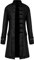Herren Jacke Frack Mittelalter Gothic Steampunk Gehrock Mantel Halloween Karneval Cosplay Kostüm (as3, age, free_size, Schwarz, 2XL)