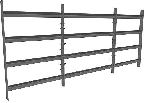 Melko Griglia per finestre, protezione anti-effrazione, in acciaio, 60 x 100 – 190 cm, ringhiera antieffrazione, balcone, finestra della cantina