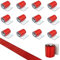 5760 Stück Echtglas Silber Spiegel Mosaikfliesen Aufkleber für Handwerk Mini Quadratische Glasfliesen Selbstklebend 5 mm x 5 mm (Rot)