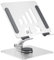 Firschoie Support Tablette, Support Téléphone en Aluminium, Base pliable portative, support réglable, Convient aux téléphones portables, accessoires, bureaux, Compatible Apple, Samsung, Huawei(Argent)