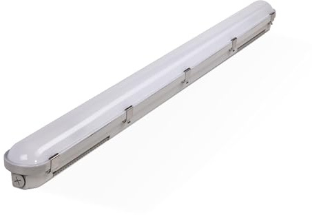 Bright Source Integrated LED Single Non-Corrosive Luminaire, Emergency, 4ft, 19W, 2300lm, Adjustable Light Colour 3000K 4000K 6000K, Replaces 1 x 36w Fluorescent, Polycarbonate & Steel, Easy Install