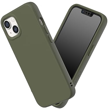 RHINOSHIELD Case Compatible with [iPhone 13 mini] | SolidSuit - Shock Absorbent Slim Design Protective Cover with Premium Matte Finish 3.5M / 11ft Drop Protection - Seaweed Green