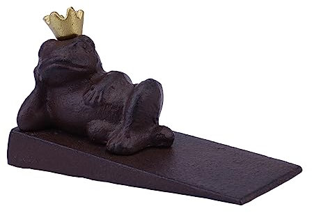 STOBOK Vintage Cast Iron Door Wedge Stopper Anti-Scratch Felt Base Decorative Heavyweight Door Stop for Home and Office