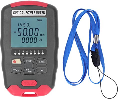 Glasfaser-Tester, Mini-Lichtwellenleiter-Leistungsmesser, RJ45-Tester, FC SC ST, Universelles 3-in-1-optisches Multimeter, 50 Bis 26 DBm Mit LED-Licht