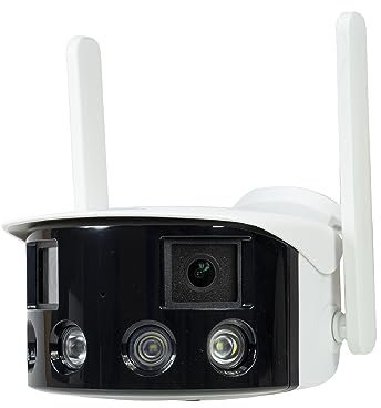 PNI Telecamera di videosorveglianza IP590 senza fili con IP doppio obiettivo 2 x 2 MP, 180 gradi, slot micro SD