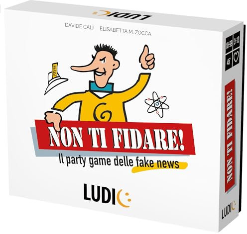 Ludic Vertrauen Sie Nicht dem Partyspiel der gefälschten Nachrichten It57366 Gesellschaftsspiel für die Familie für 3-12 Spieler, Made in Italy