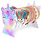 Unicorn Castle Support de Bandeau pour Filles Avec Motif de Licorne Organisateur de Cheveux