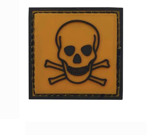 3D Rubber Patch Gift Symbol 4x4 cm Gummi Tactical Abzeichen für Outdoor, Rucksack & Kleidung