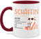 Tasse Tassen 325ml - Job & Beruf - Schäffin I Chefin Geschenk I Anführerin I Leiterin I Vorgesetzte I Lustig I Witzig I Weihnachten - 325 ml - Bordeauxrot - kaffeebecher sprüche arbeit schaf