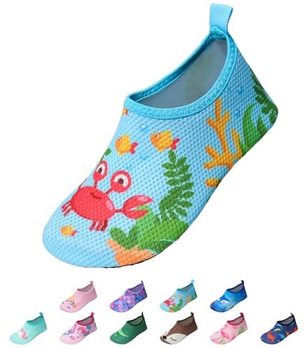 EDOTON Enfants Garçons Chaussures Fille Chaussures Aquatiques de Plage Chaussures d'eau Séchage Rapide Antidérapant Pieds Nus pour Piscine Surf Sport Yoga