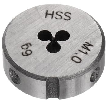 QUARKZMAN Terrajas Redondas Rosca Métrica M1 x 0.25 (Derecha) Acero de Alta Velocidad (HSS) Herramienta de Reparación de Terrajas para Cortar Tornillos